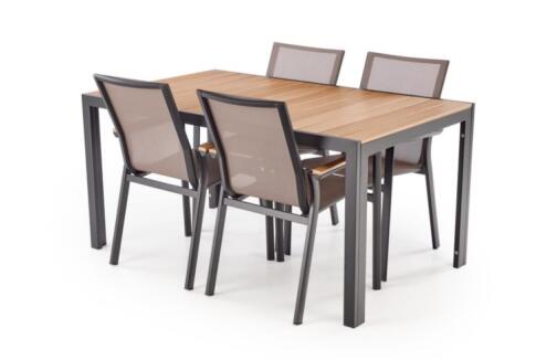 Стол обеденный HALMAR FIERRO P коричневый/черный