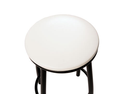 Табурет ВВР Премиум Белый/черный, экокожа