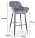 Стул барный SIGNAL CHERRY H-1 Velvet Bluvel 14 серый/черный