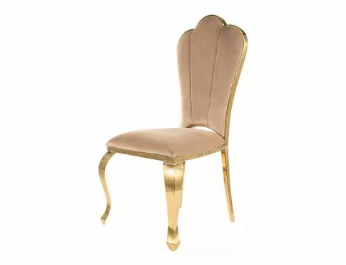 Стул SIGNAL QUEEN Velvet Bluvel 28 бежевый/золотой