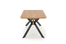 Стол обеденный HALMAR BACARDI дуб натуральный/черный 160-220/90