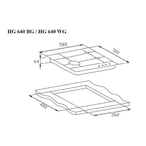 Поверхность газовая WEISSGAUFF HG 640 WG