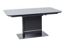 Стол обеденный SIGNAL PALLAS Ceramic 160 серый мрамор/черный матовый 160-210/90