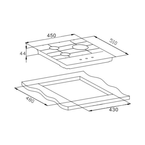 Поверхность газовая WEISSGAUFF HGG 451WFh