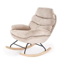 Кресло-качалка HALMAR GIORGIO бежевый/черный/натуральный