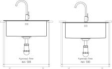 Кухонная мойка из нержавеющей стали GRANFEST METAL 4538 PVD графит