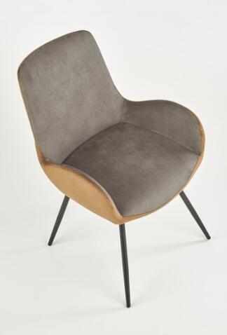 Стул HALMAR K392 темно-серый/коричневый/черный