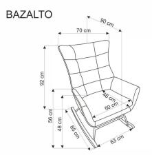 Кресло-качалка HALMAR BAZALTO черный Кресло-качалка HALMAR BAZALTO черный