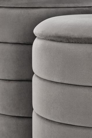 Комплект HALMAR PACHO (2 пуфа) серый