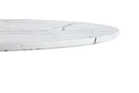 Стол обеденный HALMAR DENVER белый мрамор/белый 80