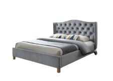 Кровать SIGNAL ASPEN Velvet Bluvel 14 серый/дуб 160/200