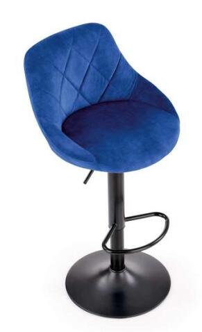 Стул барный HALMAR H101 темно-синий/черный
