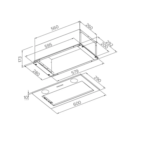 Вытяжка кухонная MEFERI INBOX60IX POWER