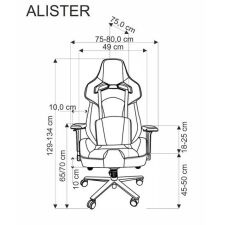 Кресло компьютерное HALMAR ALISTER серый/черный