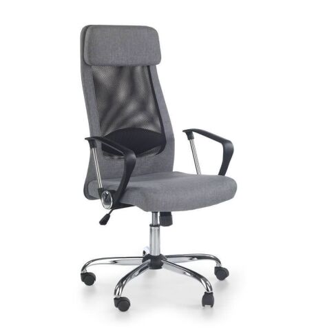 Кресло компьютерное HALMAR ZOOM черно-серый/хром