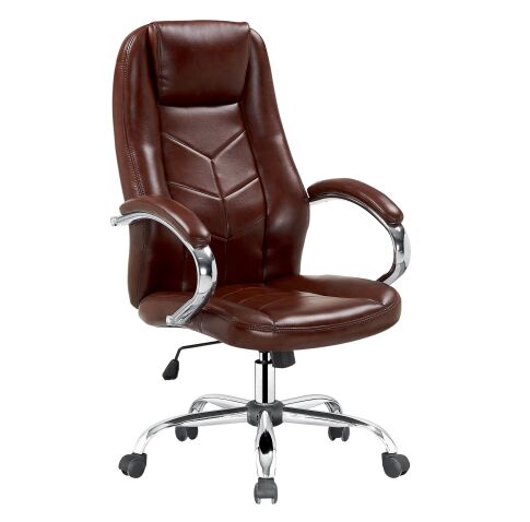 Кресло компьютерное HALMAR CODY коричневый/хром