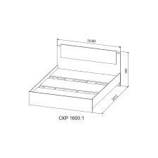 Кровать ДСВ (МС Софи) СКР 1600.1 Сонома/Белый