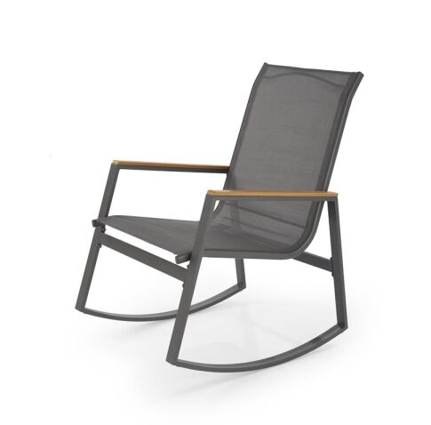 Кресло-качалка HALMAR ZLATAN темно-серый/светло-серый