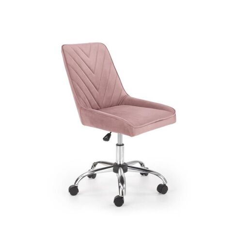 Кресло компьютерное HALMAR RICO розовый/хром