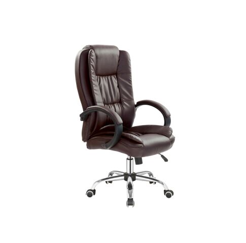Кресло компьютерное HALMAR RELAX т.коричневый/хром