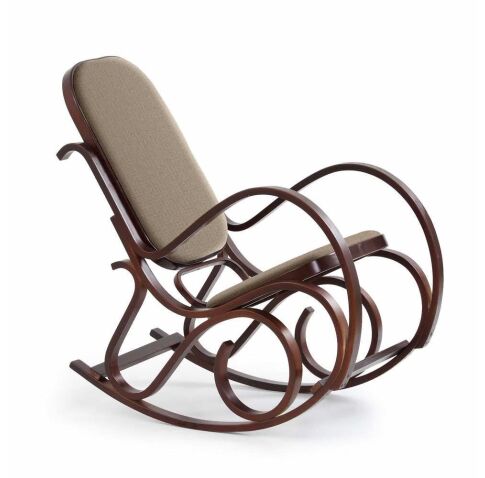 Кресло-качалка HALMAR MAX BIS PLUS коричневый/венге