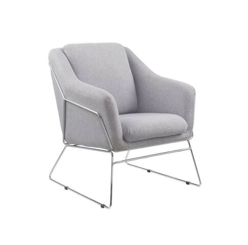 Кресло HALMAR SOFT серый/серебристый