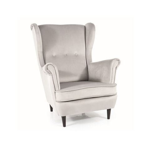 Кресло SIGNAL LORD Velvet Bluvel 03 светло-серый/венге