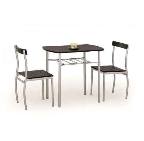 Комплект HALMAR LANCE (стол+ 2 стула) венге/серый, 82/50/75