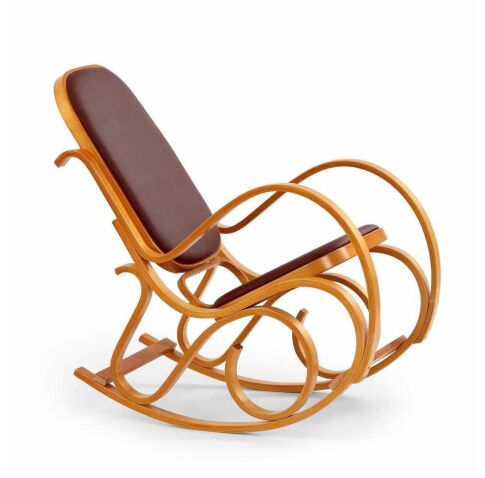 Кресло-качалка HALMAR MAX BIS PLUS коричневый/ольха