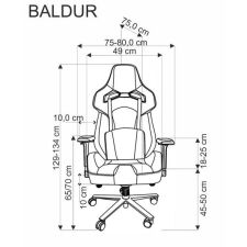 Кресло компьютерное HALMAR BALDUR серый/черный